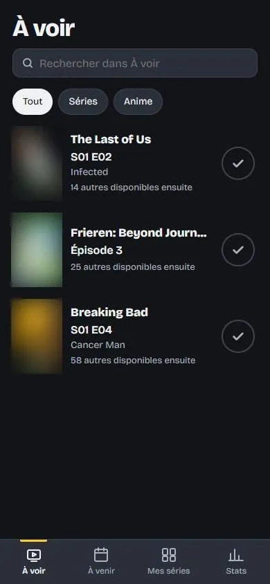 Suivi : écran À voir